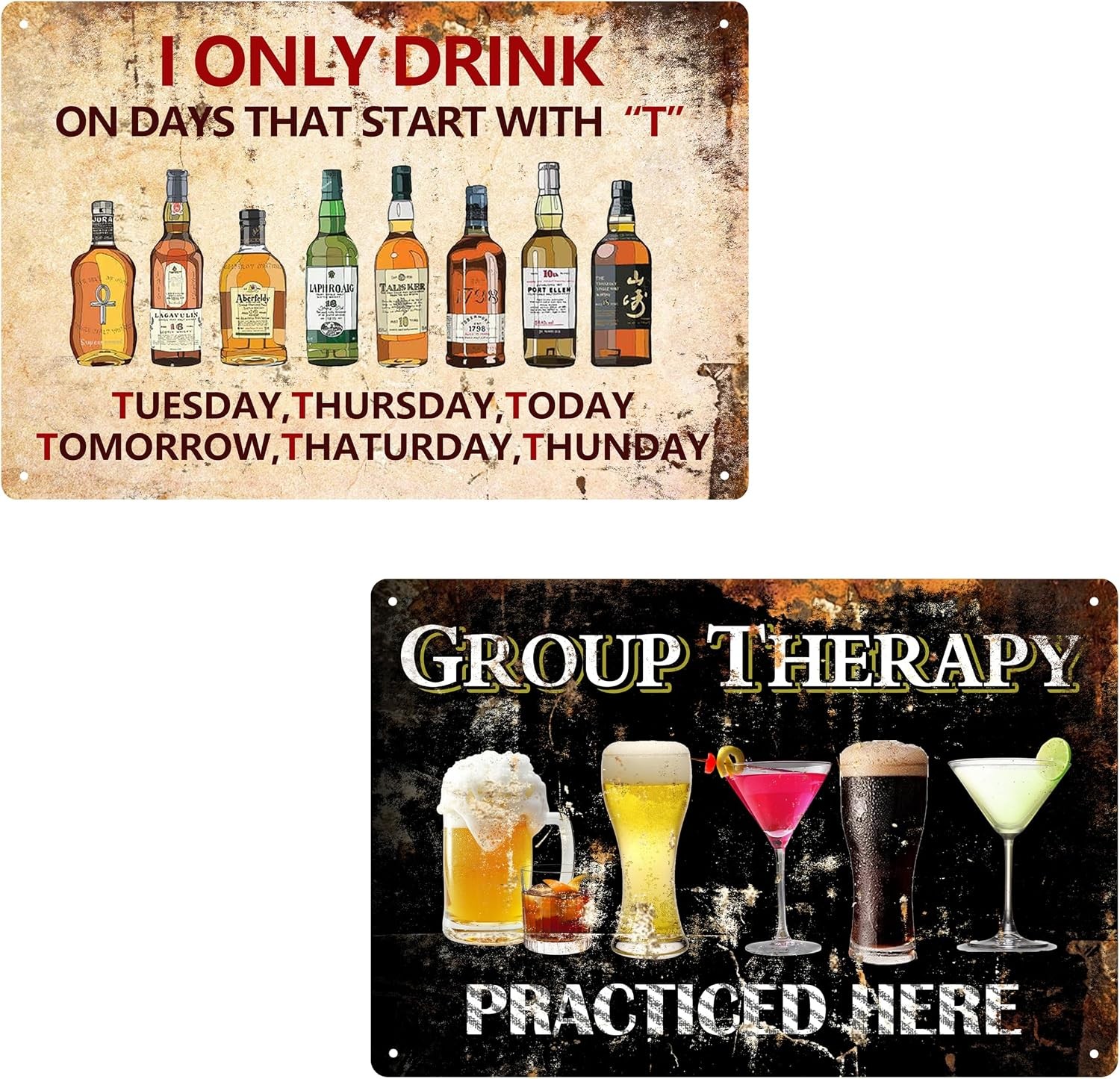 Funny Alcohol Metal Tin Sign 8×12 Vintage Bar Pub Garage Wall Decor Gift Retro