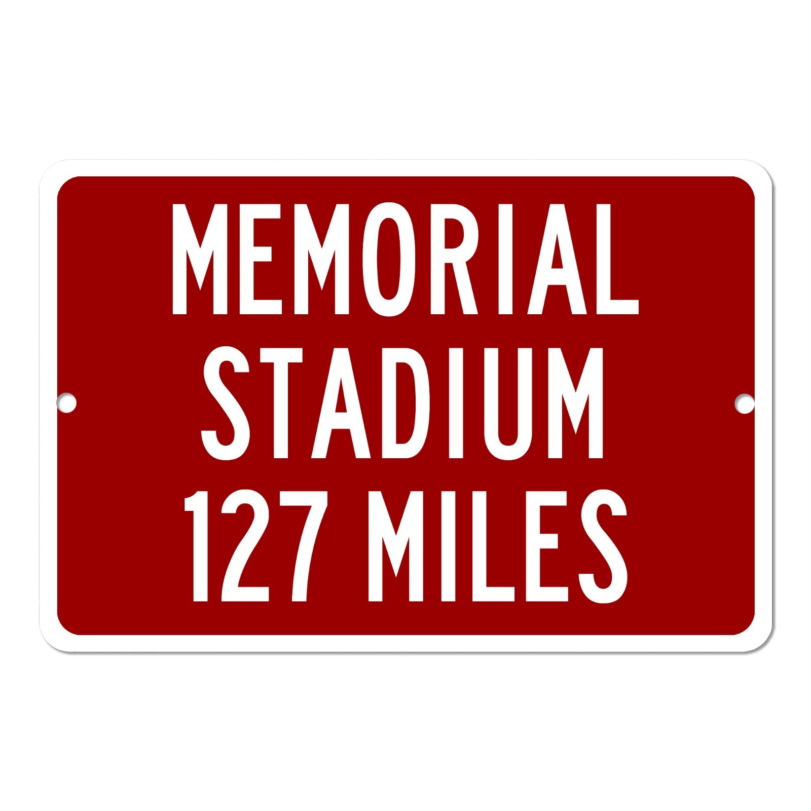 Custom Memorial Stadium Distance Sign Indiana Hoosiers Fan Gift Mileage Sign