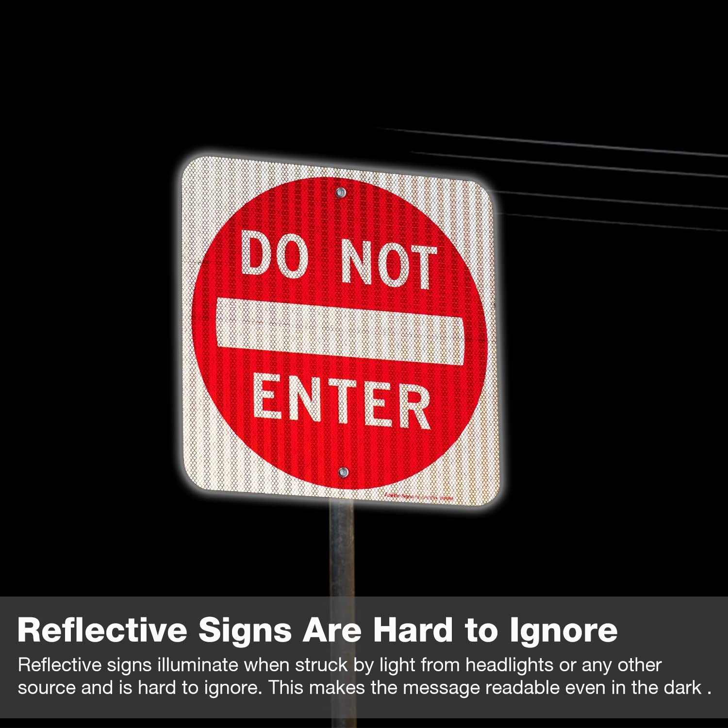 Reflective Do Not Enter Sign 24×24″ Aluminum