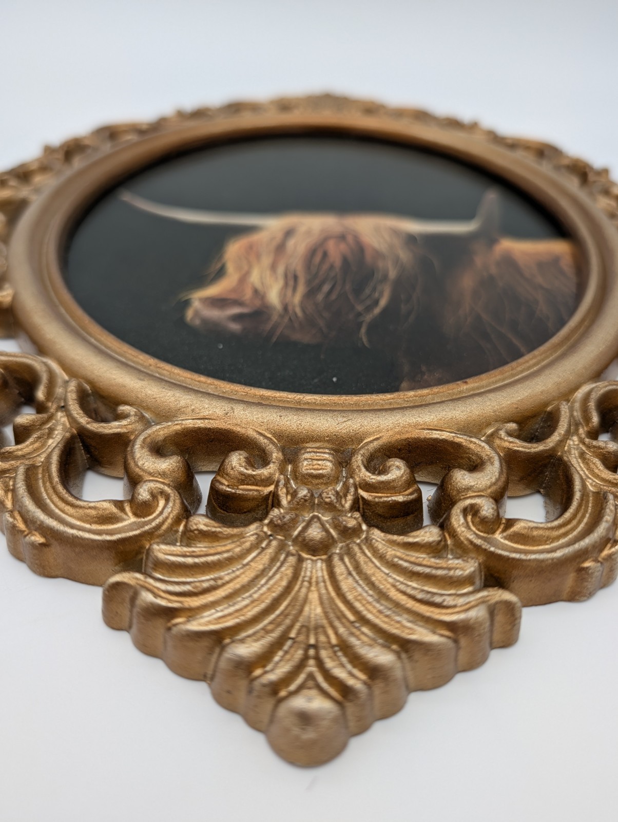 Highland Cow Portrait Wood Wall Decor 15.5″ x 11.5″