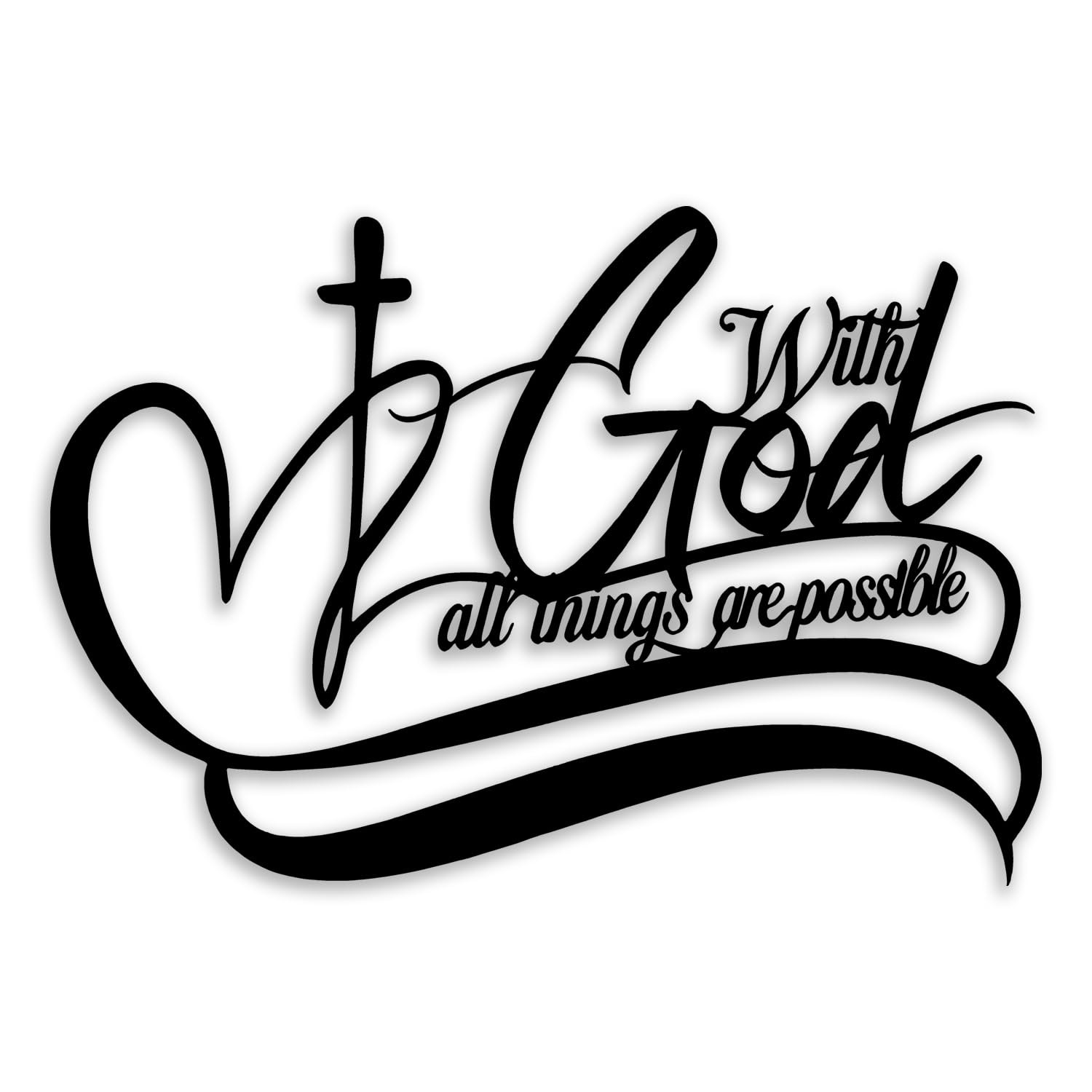 Cross Metal Wall Decor – Inspirational Room Decor Christian Wall Art Motivati…