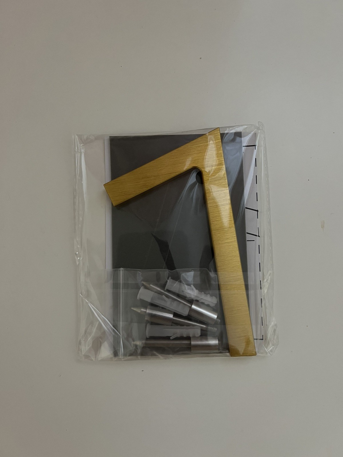 5” Alu Gold Floating House Number 7 Modern Address Sign Mount Hardware Included